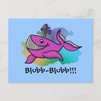 Carte Postale Bonne baleine à Grinning