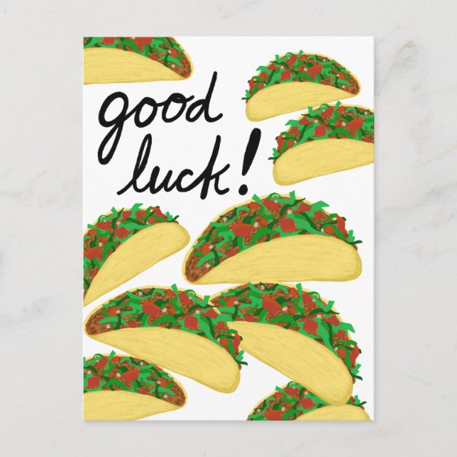Carte Postale BONNE CHANCE Taco Avalanche Délicieux (Devant)