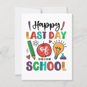 Carte Postale Bonne Dernière Journée D'Étudiant D'Été À L'École