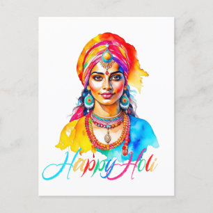 Carte Postale Bonne femme Holi