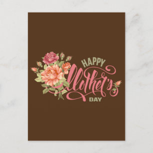 Carte Postale Bonne Fête Des Mères Avec Amour Et Fleurs Printemp