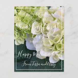 Carte Postale Bonne fête des mères Floral Love Bible Verse Custo