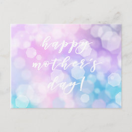 Carte Postale Bonne fête des mères ! Glam Purple Bokeh Sparkings