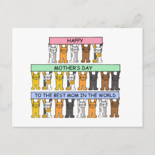 Carte Postale Bonne fête des mères Meilleure maman au monde