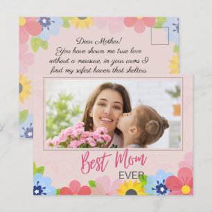 Carte Postale Bonne fête des mères, Meilleure maman jamais