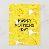 Bonne fête des mères Message personnalisé Jaune Fl