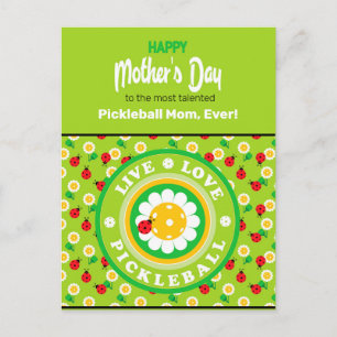 Carte Postale Bonne fête des mères pour Pickleball Maman, mignon