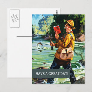 Carte Postale Bonne Fête des pères. Art vintage