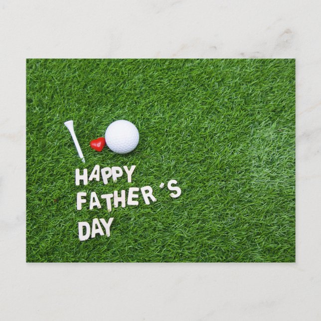 Carte Postale Bonne Fête des pères au golfeur (Devant)