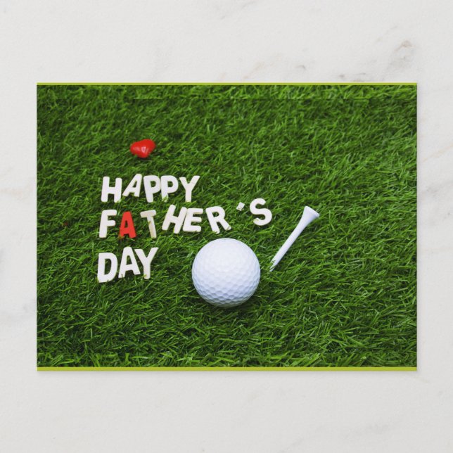 Carte Postale Bonne fête des pères au golfeur (Devant)