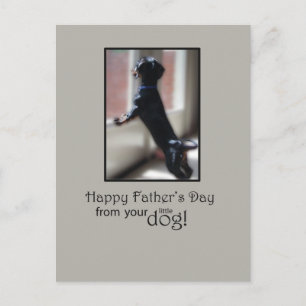 Carte Postale Bonne Fête des pères de votre petit chien