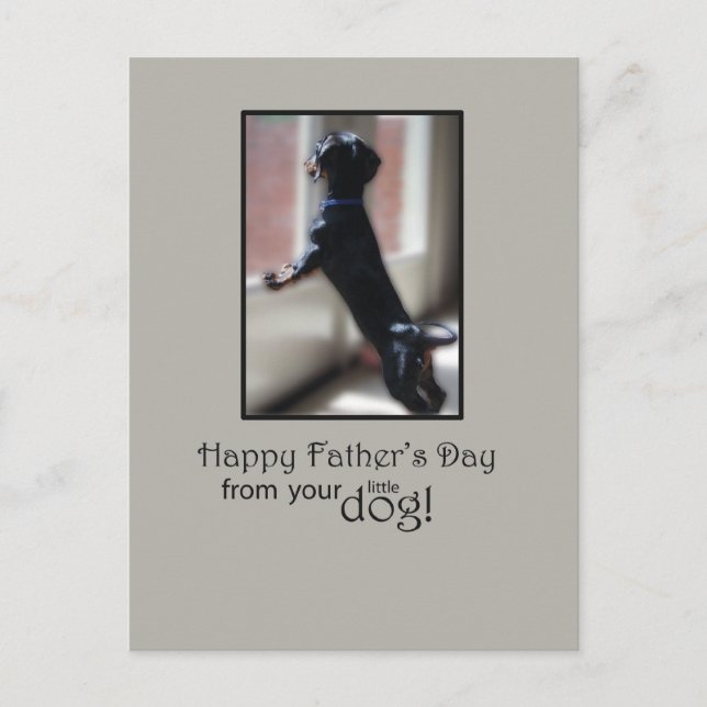 Carte Postale Bonne Fête des pères de votre petit chien (Devant)