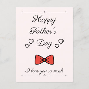 Carte Postale Bonne Fête des pères, un cadeau pour papa en fête 