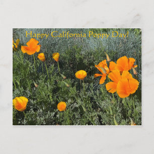 Carte Postale Bonne Fête du Pavot en Californie !