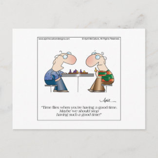Carte Postale BONNE HEURE Cartoon Postcard par April McCallum