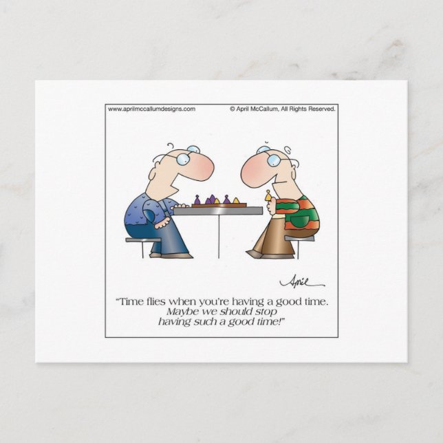 Carte Postale BONNE HEURE Cartoon Postcard par April McCallum (Devant)