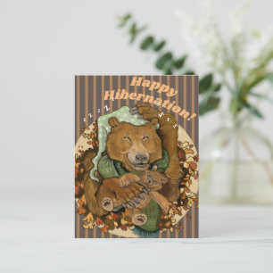 Carte Postale Bonne Hibernation Cendly Bear Card
