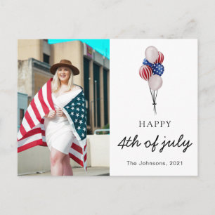 Carte Postale Bonne indépendance/4 juillet photo patriotique USA