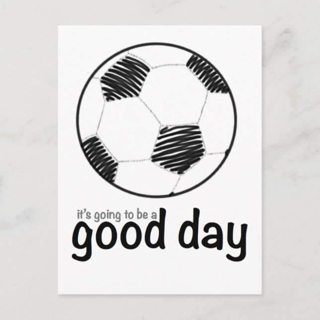 Carte Postale Bonne journée au football (Devant)
