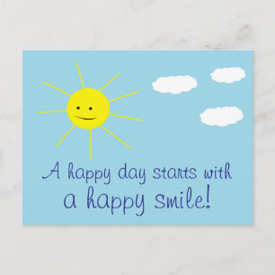 Carte Postale Bonne journée ensoleillée mignonne soleil souriant