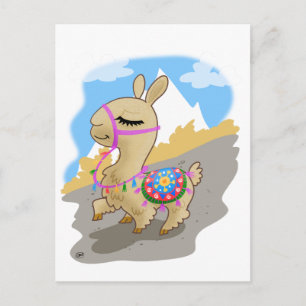 Carte Postale Bonne Llama Caricature