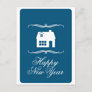 Carte Postale bonne nouvelle année nouvelle adresse faire-part