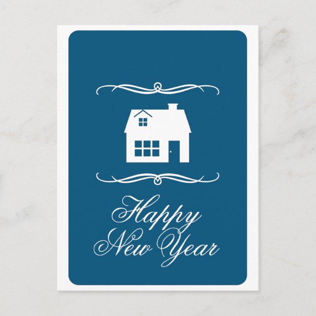 Carte Postale bonne nouvelle année nouvelle adresse faire-part (Devant)