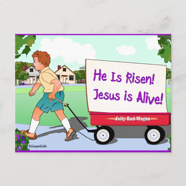 Carte Postale Bonne nouvelle : Jésus est vivant (Devant)