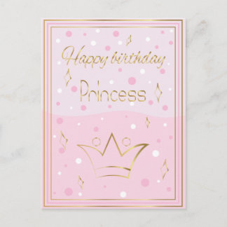 Carte Postale Bonne princesse d'anniversaire