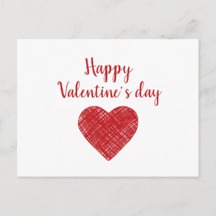Carte Postale Bonne Saint-Valentin Coeur rouge Love dit