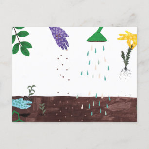 Carte Postale Bonne saison de jardinage   Gardener