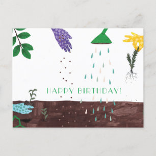 Carte Postale Bonne saison de jardinage   Gardener Joyeux Annive