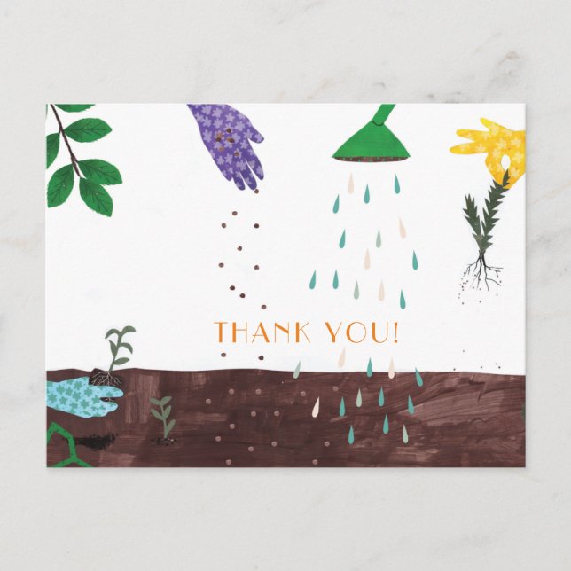 Carte Postale Bonne saison de jardinage | Gardener Merci (Devant)