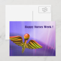 Bonne Semaine des infirmières. Caducée Médicale