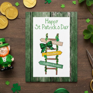 Carte Postale Bonne St. Patrick's Day Green WoodPostcard