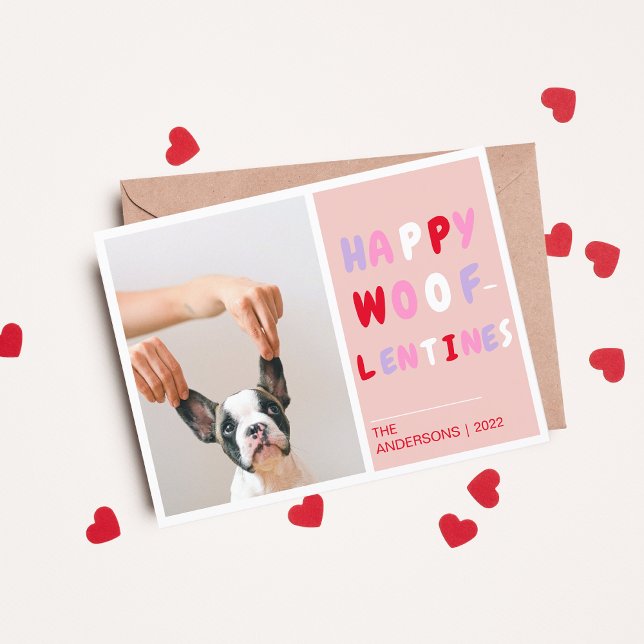 Carte Postale Bonne Wooflentines | Photo Valentine Dog (Créateur téléchargé)