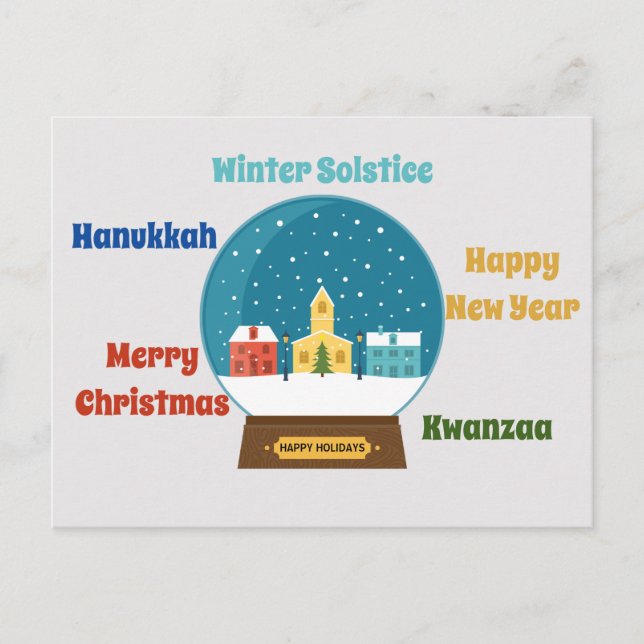 Carte Postale Bonnes Fêtes (Devant)