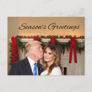 Carte Postale Bonnes Fêtes de Donald et Melania