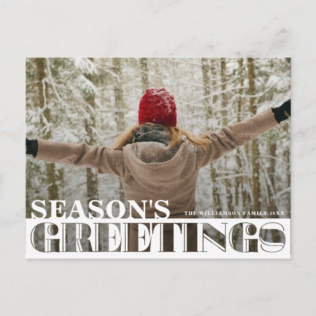 Carte Postale Bonnes Fêtes photo modernes Noël (Devant)