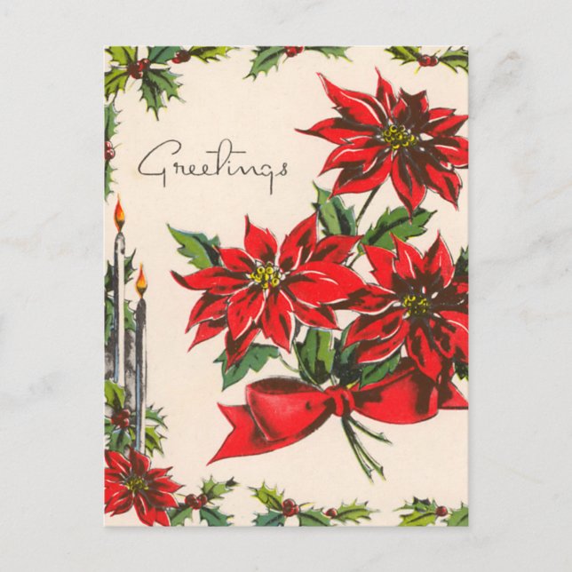 Carte postale Bonnes Fêtes vintages (Devant)