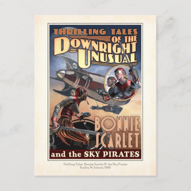 Carte postale Bonnie Scarlet & Sky Pirates (Devant)