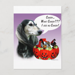 Carte Postale Bonus d'Halloween Saluki