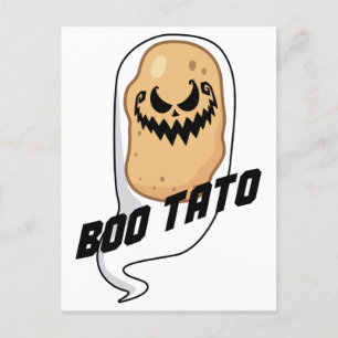 Carte Postale Boo-Tato Éffrayant de la pomme de terre Halloween