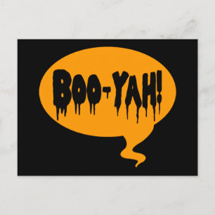 Carte Postale Boo-Yah! Funny Halloween Style Talk Bubble
