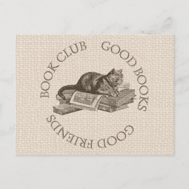 Carte Postale Book Club - Good Books - Good Friends (Devant)