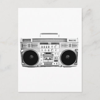 Carte Postale Boom Box Ghetto Blaster 80s les années 70 Joueur C