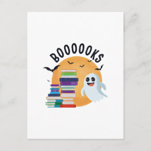 Carte Postale Boooooks Halloween, Booooks Cute Halloween