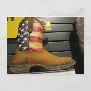 Carte Postale Boot Patriotique Cowboy