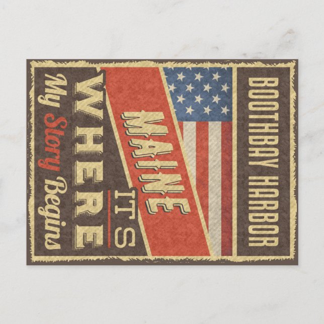 Carte Postale Boothbay Harbor Maine (Devant)