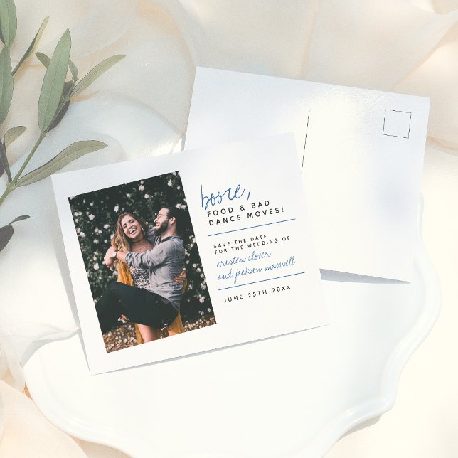 Carte Postale Booze Food & Bad Dance Moving | Écriture manuelle  (Créateur téléchargé)